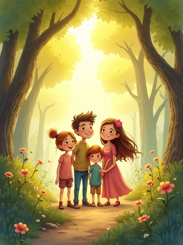 Familie im personalisierten Buch